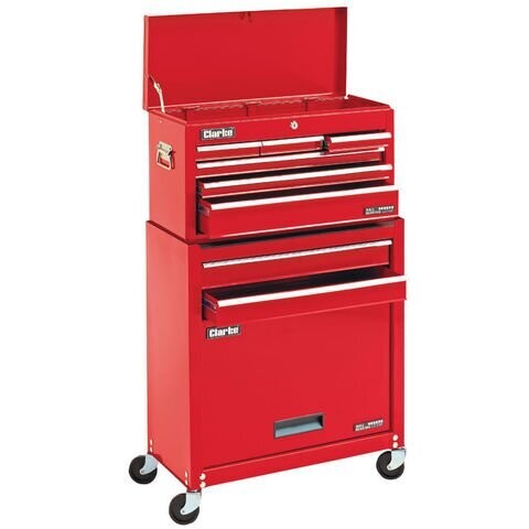 Clarke CTC800C Mechanics' 8 Drawer Steel Combination Tool Chest & Cabinet Clarke CTC800C Mechanics' 8 Drawer Steel Combination Tool Chest & Cabinet