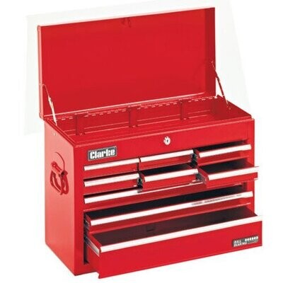 Clarke CTC900C Mechanics' Steel 9 Drawer Tool Chest ( Optionally available with Clarke CTC500C Mechanics Steel Cabinet)