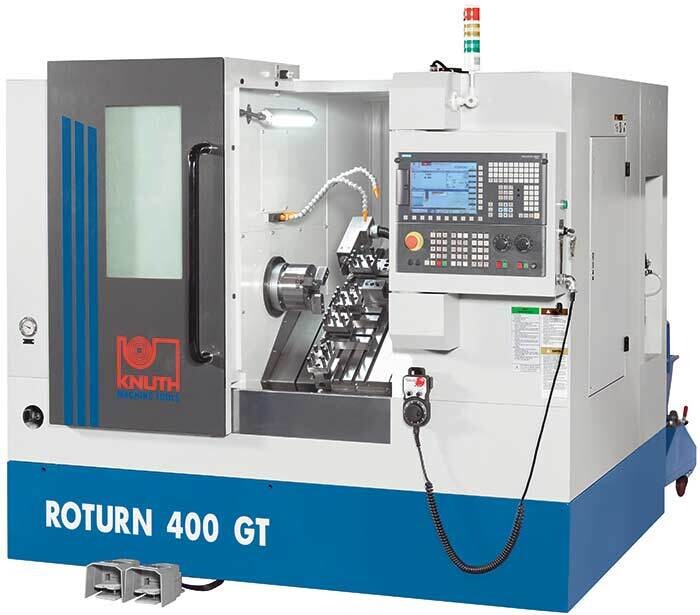 Knuth Roturn 400 GT CNC Inclined Bed  Lathe( Part No. 180632  )
Inclined bed lathe with linear tool changer and driven tools