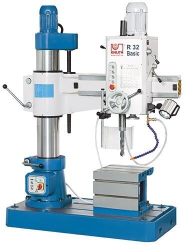 Knuth R 32 Basic Radial Drill Press
( Part No. 101522)
Rigid radial drill press with an unbeatable price/performance ratio.