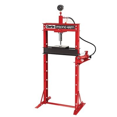 Clarke CSA12F 12 Tonne Hydraulic Floor Press
( Part No. 7613020)
( Available with optional 7 piece adapter kit 7615060 )