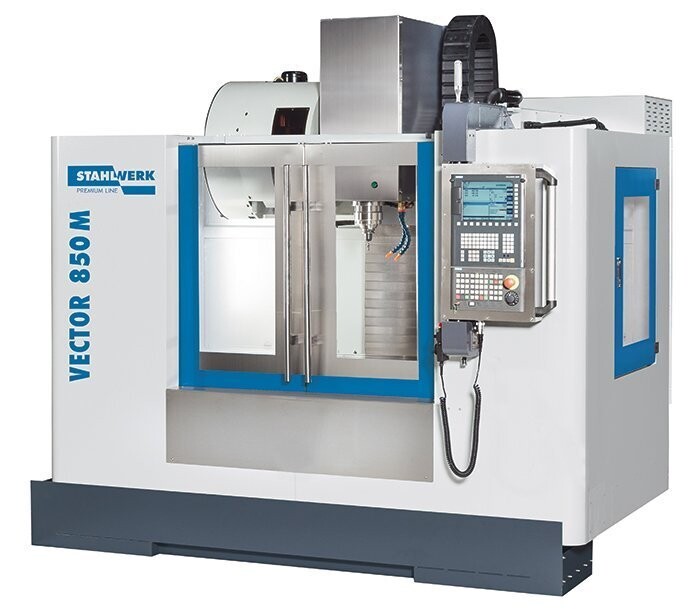 Stahlwerk Vector 850 M CNC Vertical Machining Centre SI ( BT40) ( Part No. 181271) Compact All -in-One machining centre for powerful 3 axis machining Stahlwerk Vector 850 M CNC Vertical Machining Centre SI ( BT40) ( Part No. 181271) Compact All -in-One machining centre for powerful 3 axis machining