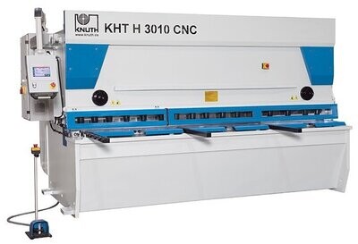 Knuth KHT H 3010 CNC Guillotine Shear ( 3080 mm width x 10mm maximum plate thickness cut)
( Part No. 183261)
Automatic blade gap,cutting angle and cutting angle adjustment
