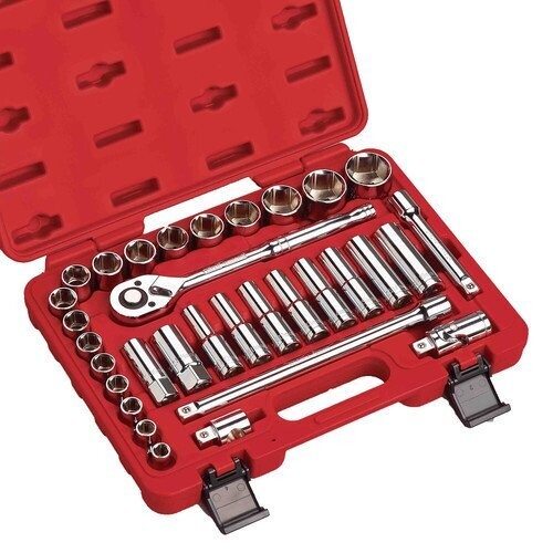 Clarke  PRO378 - 32 Piece ½” Drive Metric Flat Drive Socket Set
