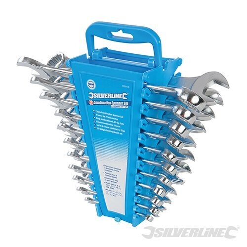 Silverline  Combination Spanner Set 22pce (6 - 22mm & 1/4 - 7/8")
