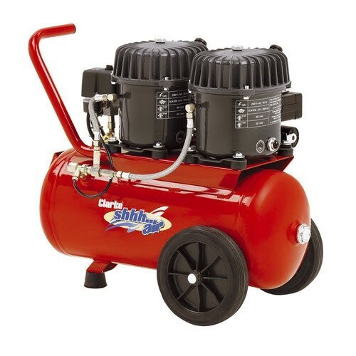 Clarke Shhh Air 100/24 3.53cfm 24Litre 0.92HP Quiet Run Compressor(230v) Clarke Shhh Air 100/24 3.53cfm 24Litre 0.92HP Quiet Run Compressor(230v)