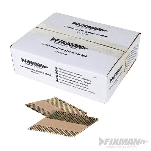 Fixman Galvanised Ring Nail Pack 2500 Pieces