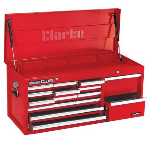 Clarke CBB224C Extra Large HD Plus 14 Drawer Tool Chest ( Optionally available with Clarke CBB226C HD Plus 51 Clarke CBB224C Extra Large HD Plus 14 Drawer Tool Chest ( Optionally available with Clarke CBB226C HD Plus 51" Red 16 Drawer Mobile Cabinet)