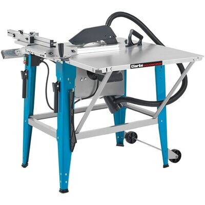 Clarke CCS12B 12" (315mm) Contractor Table Saw with Sliding Carriage
(Optionally available with the Clarke CWVE2 50L Vacuum Dust Extractor (230V))