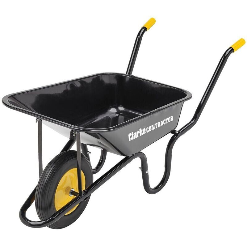 Clarke   WB85P Contractor 85L Wheelbarrow with Puncture-Proof Tyre