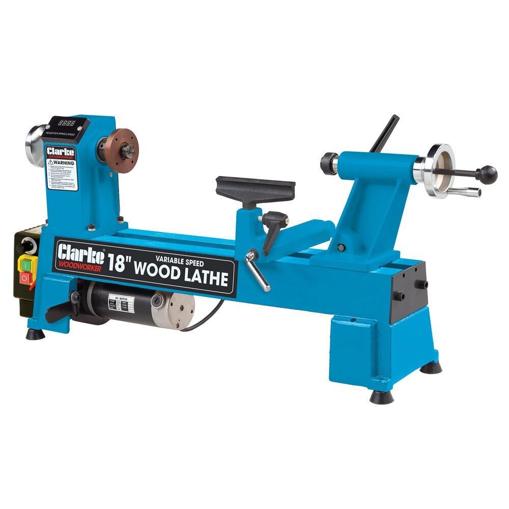 Clarke CWL460 18" (460mm) Variable Speed Wood Turning Lathe (550W)