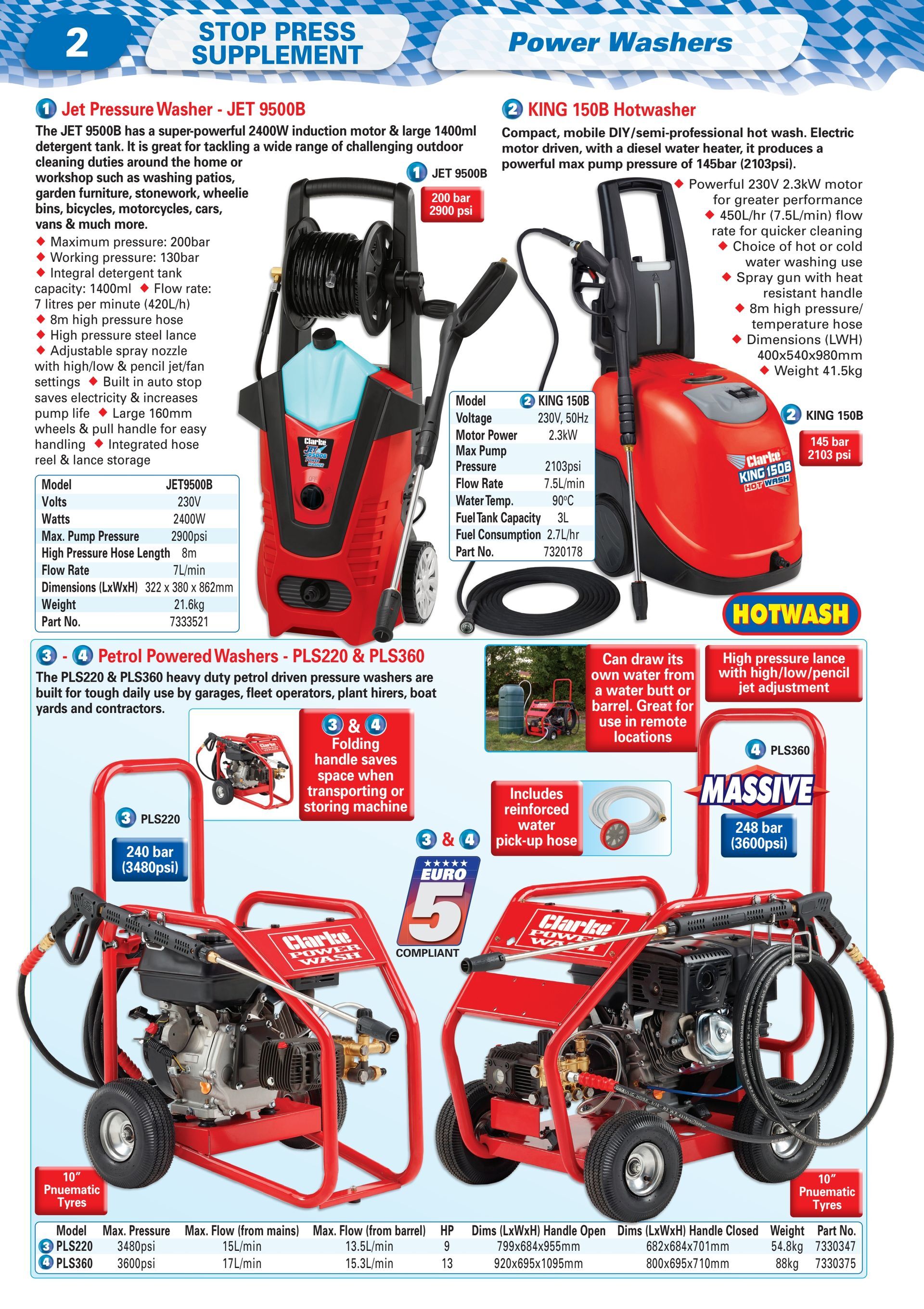 Clarke harry hot wash high pressure washer deals
