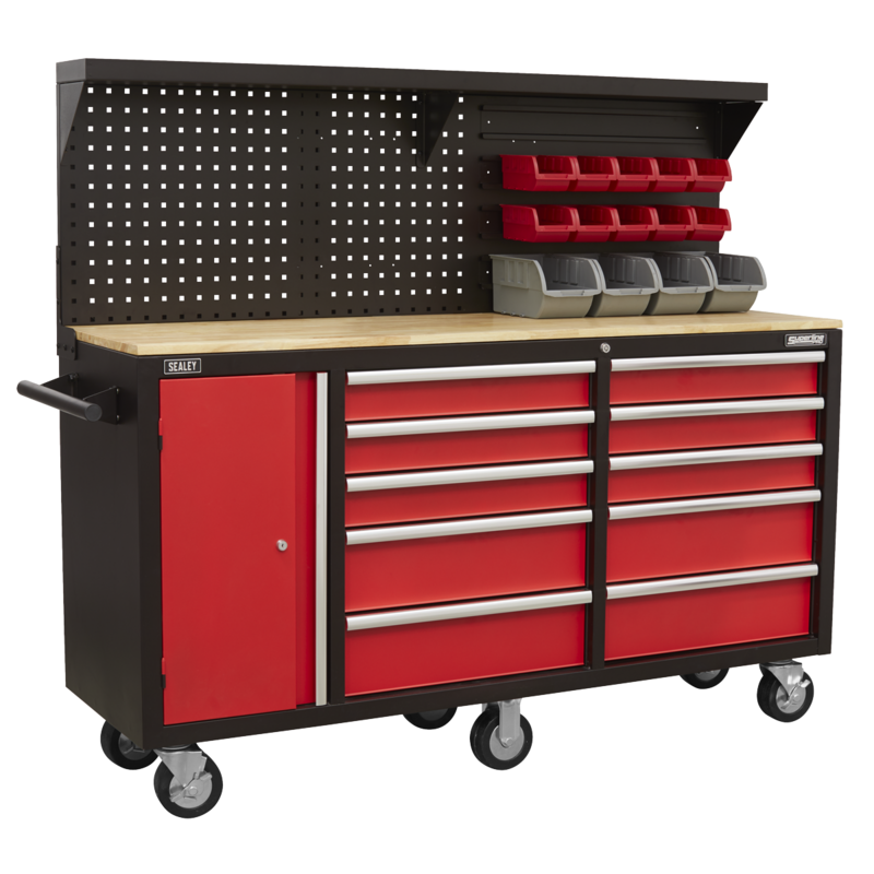 Sealey  Mobile Workstation 10 Drawer with Backboard