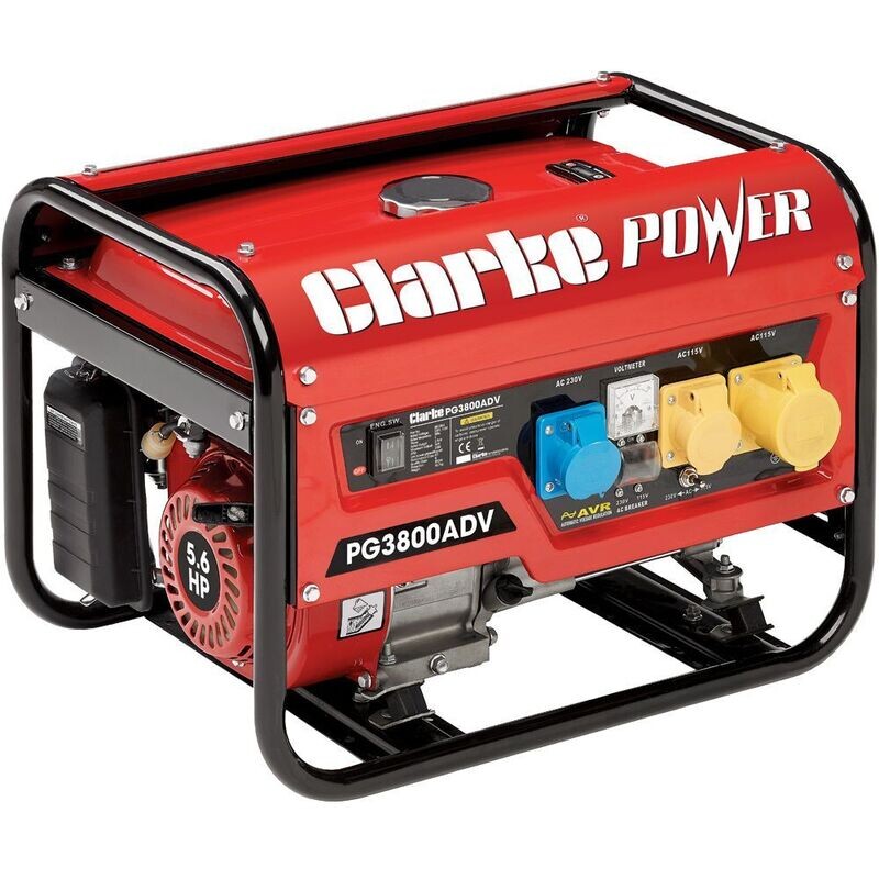 Clarke  PG3800ADV EURO5 3kVA Dual Voltage 230/110V Dual Voltage Petrol Generator