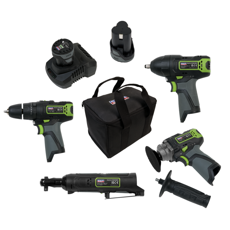 Sealey  CP108VCOMBO1  4 x 10.8V SV10.8 Series Cordless Combo Kit - 2 Batteries