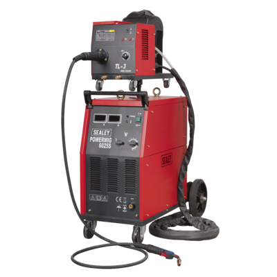 Sealey POWERMIG6025S Professional MIG Welder 250A 415V 3ph with Binzel® Euro Torch & Portable Wire Drive