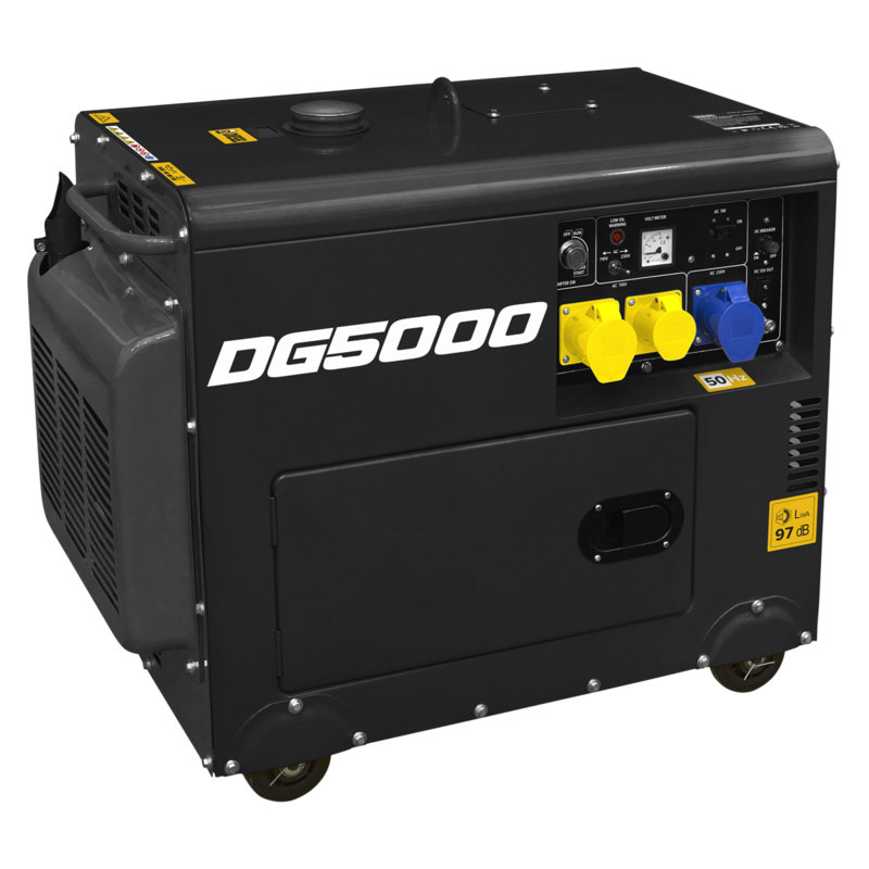 Sealey   DG5000  Diesel Generator - 4-Stroke Engine 5000W 110/230V