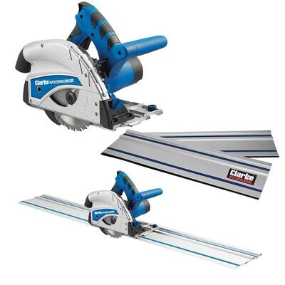 Clarke CPS160 160mm Plunge Saw (230V)with 2 x 0.7m Guide Rails