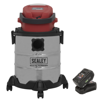 Sealey Vacuum Cleaner 20L Wet & Dry Cordless 20V SV20 Series with 4Ah Battery & Charger Model No. PC20VCOMBO4