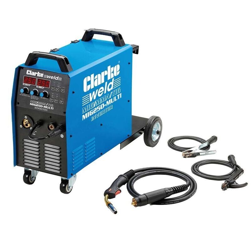 Clarke MIG250MULTI   MIG/MMA/TIG Inverter Welder -  220A