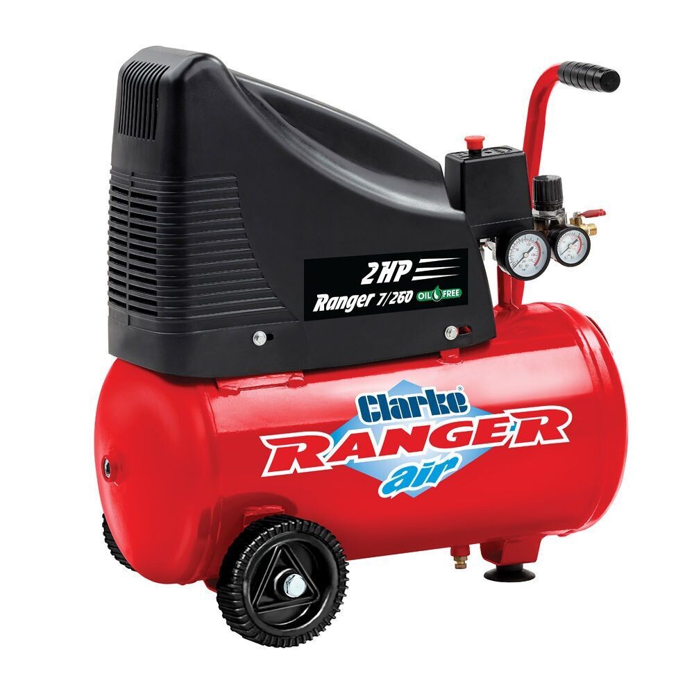 Clarke Ranger 7/260 7.8cfm 24 Litre 2HP Air Compressor (230V)