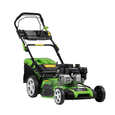 Dellonda DG101  Self-Propelled Petrol Lawnmower Grass Cutter with Height Adjustment & Grass Bag 149cc 18"/46cm 4-Stroke Engine