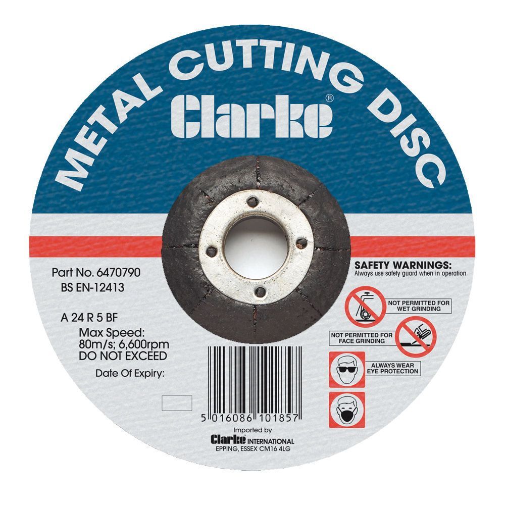 Clarke 115mm DPC Metal Cutting Disc Supplied in preferred quantities of 10 , 25, & 50 No.