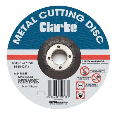 Clarke 115mm DPC Metal Cutting Disc Supplied in preferred quantities of 10 , 25, & 50 No.