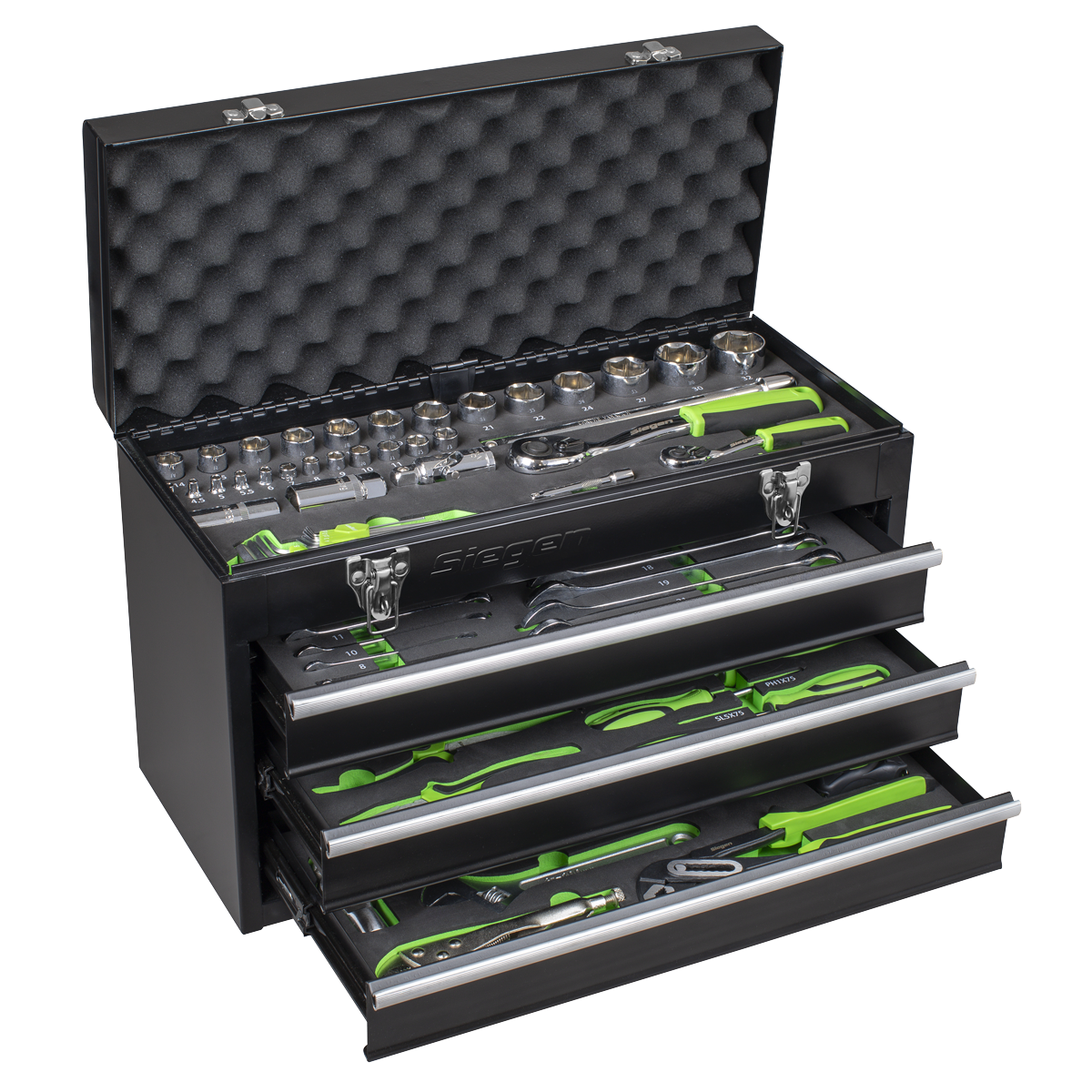 Sealey S01266 Portable Tool Chest 3 Drawer with Tool Kit (98 Pieces)