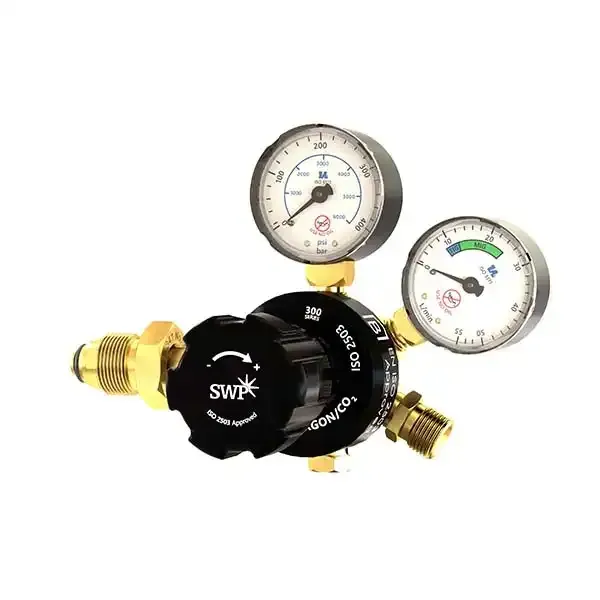 SWP Side Entry Single Stage 2 Gauge Argon/CO2 Regulator 45L/Min