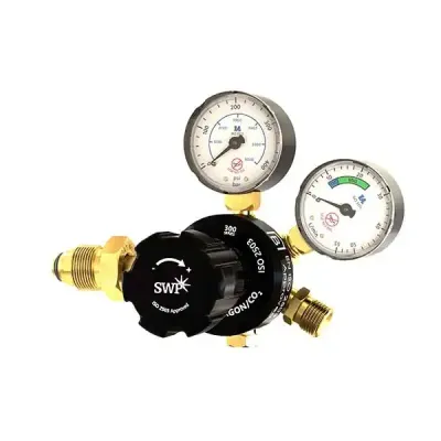 SWP Side Entry Single Stage 2 Gauge Argon/CO2 Regulator 45L/Min