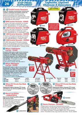 Clarke CLS405 405mm Electric Circular Log Saw