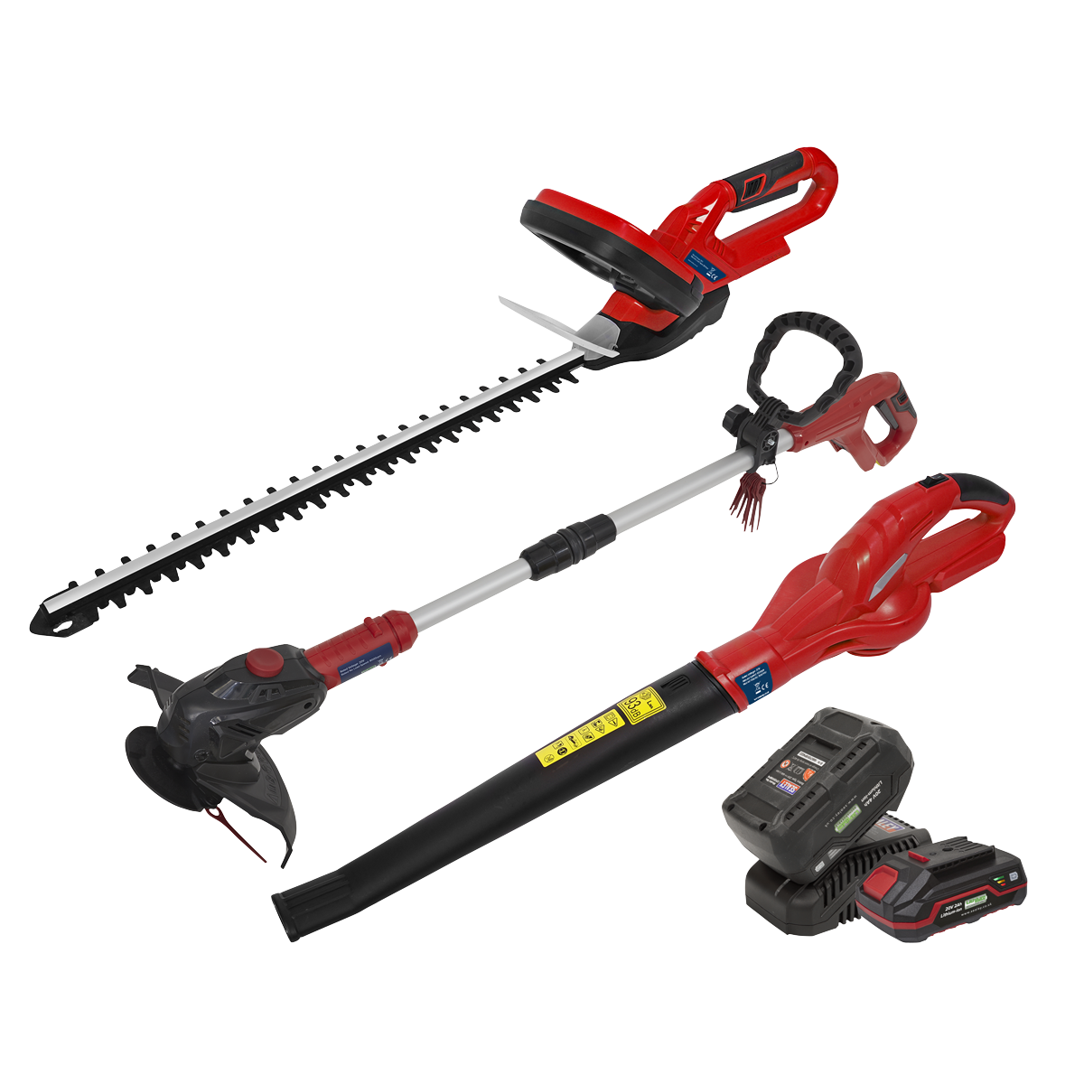 Sealey  CP20VCOMBO6  3 x 20V SV20 Series Garden Power Tool Kit - 2 Batteries