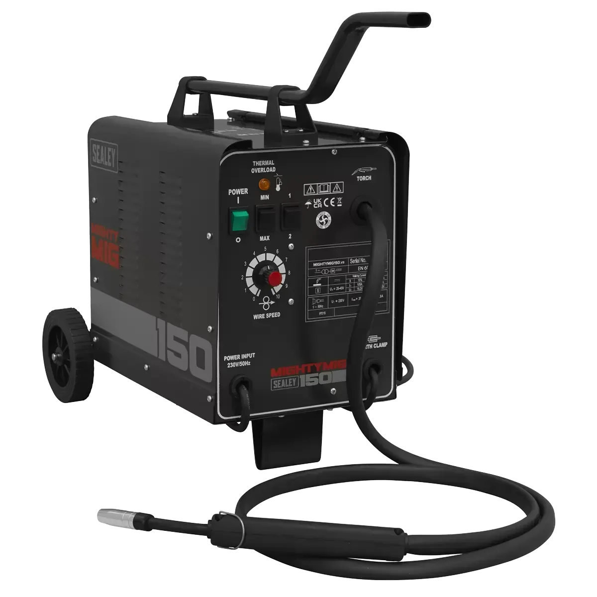 Sealey MIGHTYMIG150  Professional Gas/Gasless MIG Welder 150A 230V
