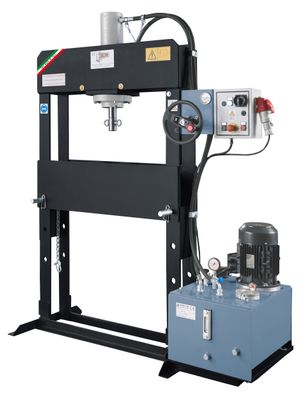 Sicmi Hydraulic workshop press with servomechanical handwheel – PSV         ( 30/50/70 Ton rated options)