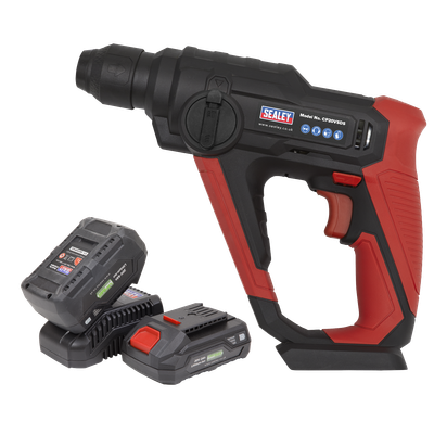 Sealey   SV20 Series SDS Plus Cordless Rotary Hammer Drill Kit 20V - 2 Batteries   CP20VSDSKIT