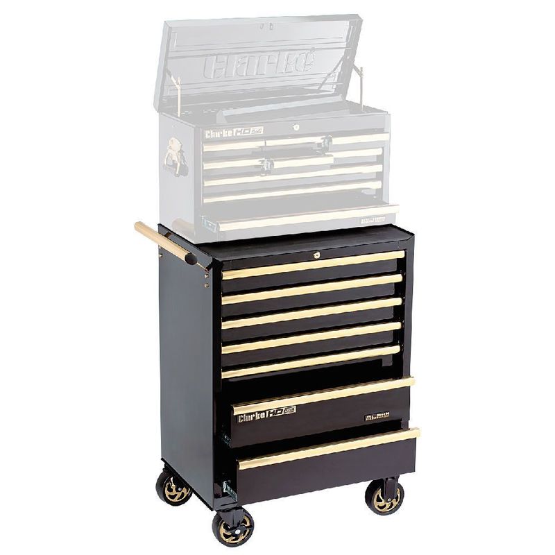 Clarke CBB217BGC HD Plus 7 Drawer Tool Cabinet (Black & Gold) Clarke CBB217BGC HD Plus 7 Drawer Tool Cabinet (Black & Gold)