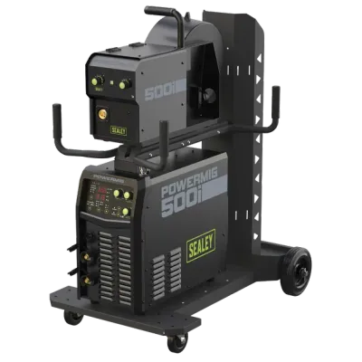 Sealey POWERMIG500i  500A Professional Gas/Gasless MIG/TIG/MMA Inverter Welder With Portable Wire Feeder 400V 3ph