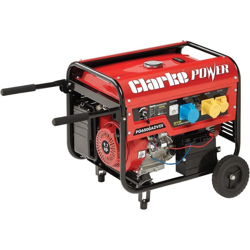 Clarke PG6500ADVES - EURO 5 5.5kVA (230V/115V) Dual Voltage Petrol Generator