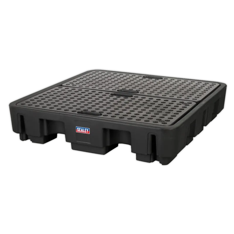 Sealey DRP18 4 Drum Polyethylene Barrel Bund/Spill Pallet 1380 x 1290 x 280mm Sealey DRP18 4 Drum Polyethylene Barrel Bund/Spill Pallet 1380 x 1290 x 280mm