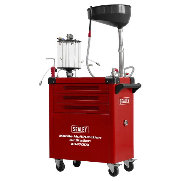 Sealey AK470DX Mobile Multifunction Oil Station with 61pc Tool Set Sealey AK470DX Mobile Multifunction Oil Station with 61pc Tool Set