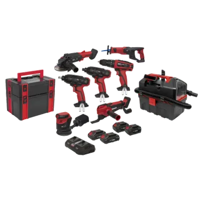 Sealey CP20VCOMBO4 8 x 20V SV20 Series Cordless Tool Combo - 4 Batteries Sealey CP20VCOMBO4 8 x 20V SV20 Series Cordless Tool Combo - 4 Batteries