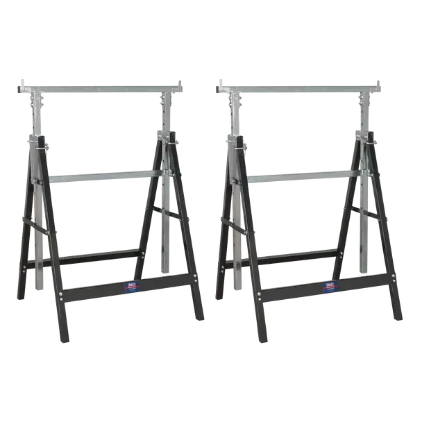 Sealey FDT32 Fold Down Telescopic Trestle 200kg Capacity - Pair Sealey FDT32 Fold Down Telescopic Trestle 200kg Capacity - Pair
