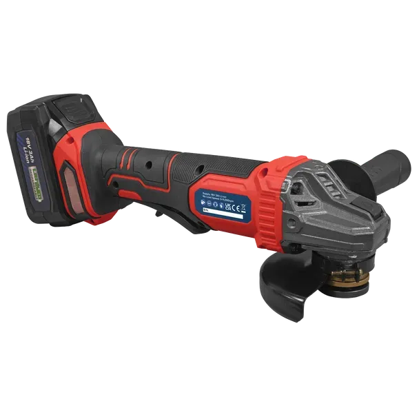 Sealey CP401LI 115mm Cordless Angle Grinder 18V 3Ah - Red Sealey CP401LI 115mm Cordless Angle Grinder 18V 3Ah - Red