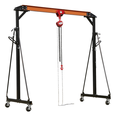 Sealey  SG1000KIT  Portable Lifting Gantry Crane Adjustable 1 Tonne & Hoist Combo