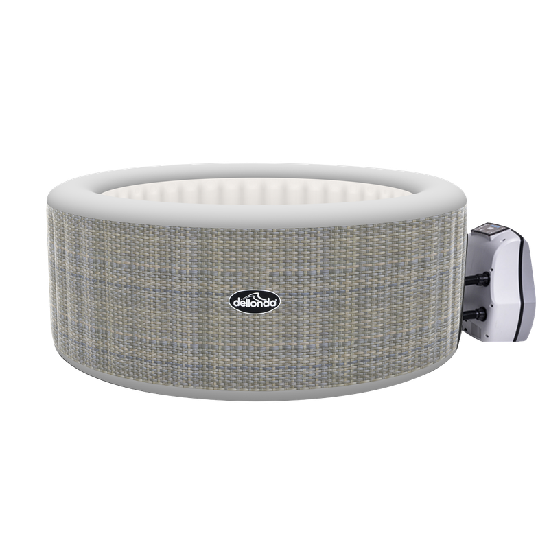 Dellonda 4-6 Person Inflatable Hot Tub Spa with Smart Pump - Rattan Effect - DL91