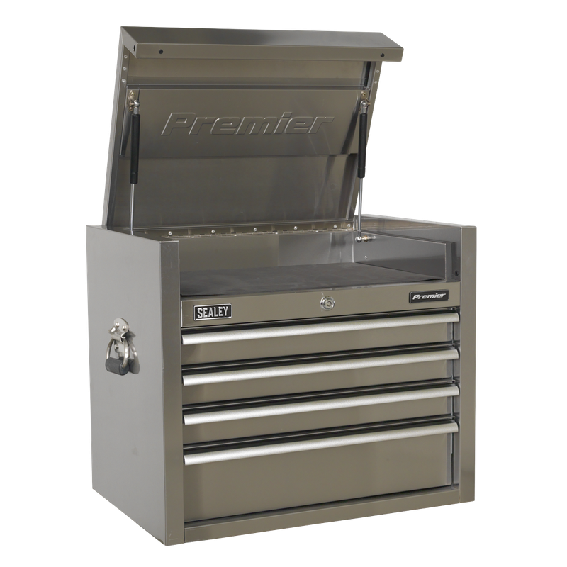 Sealey Premier Stainless Steel Tool Chests (PTB66004SS, PTB67506SS, PTB104008SS, PTB105511SS Option Sizes ) Sealey Premier Stainless Steel Tool Chests (PTB66004SS, PTB67506SS, PTB104008SS, PTB105511SS Option Sizes )