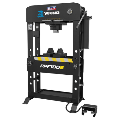 Viking PPF100S Air/Hydraulic Press 100 Tonne Floor Type with Sliding Ram and Foot Pedal