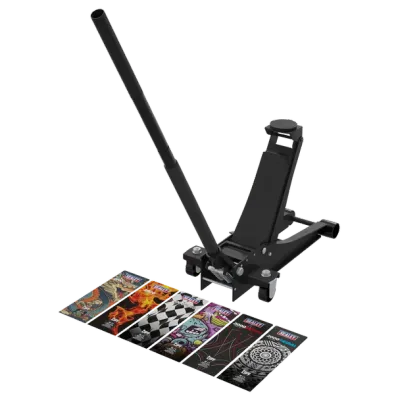 Sealey -2000CB Low Entry Custom Design Trolley Jack with Rocket Lift 2 Tonne - Black