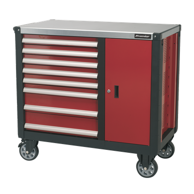 Sealey AP2418 Mobile Workstation 8 Drawer with Ball-Bearing Slides
( Optionally available with a selection of premier tool trays)